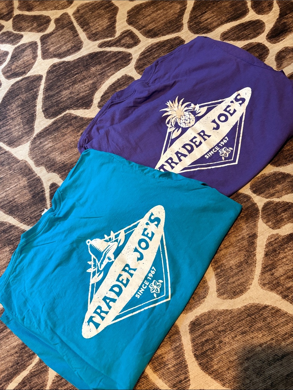 Trader Joe's Long Sleeve Shirt - Teal and Purple